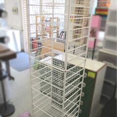 エルファ 9段 ワイヤーバスケット 高さ177.5cm スライドバスケット 