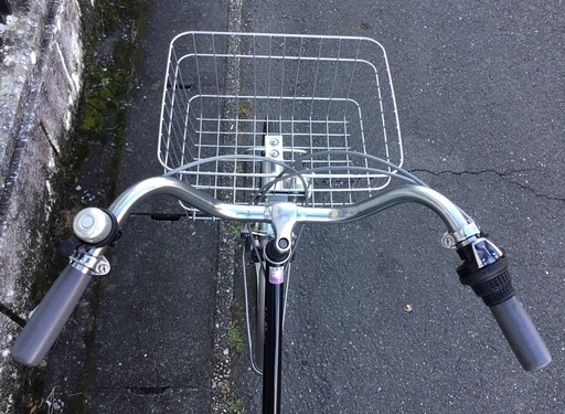 整備・良品＞シティサイクル 24インチ自転車・ブラック・外装6段変速