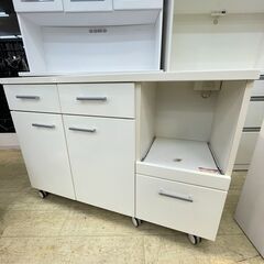 ニトリホワイトキッチン収納 レンジボード ニトリ 幅120cm キッチンボード( レジューム120-2TG-S WH/120