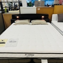 [キングサイズ】ベッド　マットレス付き　収納付　美品🤩