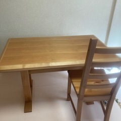 天然木こたつダイニングテーブル（掛け布団あり）