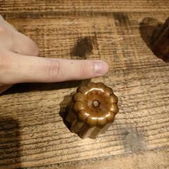 カヌレ型（中）10個のみ　直径4.5cm　銅（中はスズ素材）