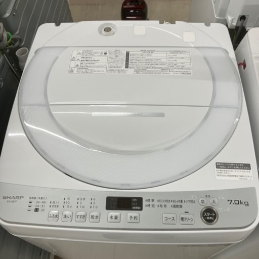 シャープ2022年7.0KW洗濯機美品