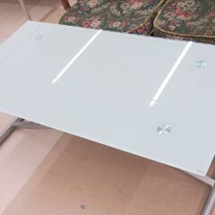 ニトリ ガラス昇降テーブル W120×H76.5cm リビング家...