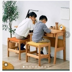 こどもと暮らし　入学準備　学習机とランドセルラックセット