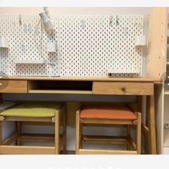 こどもと暮らし　入学準備　学習机とランドセルラックセット