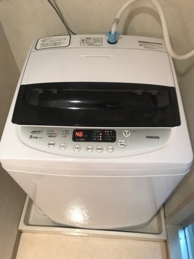 YAMZEN  YWMA-50 洗濯機5kg　2021年製　試用期間7ヶ月　取扱説明書あり