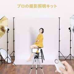 2022 LED FOSITAN プロな写真撮影用照明 ソフトボックス 写真照明 95W電球×