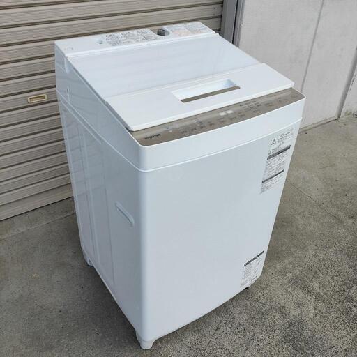 中古品 TOSHIBA 東芝 8.0kg 洗濯機 AW-BK8D7 2018年製 ウルトラファインバブル洗浄 管N170