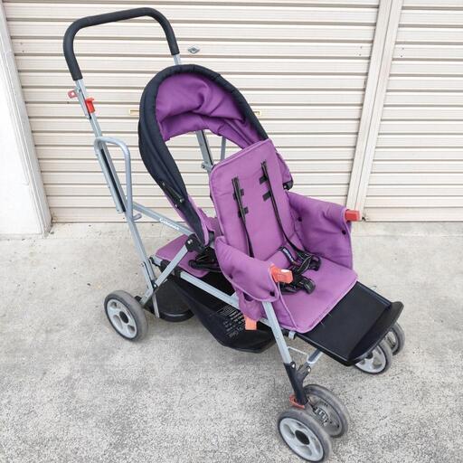 【予約済み】Joovy Caboose 413 二人乗りベビーカー パープル 管Q84
