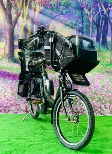 ❷ 4430 新品長生き8.9A 新品日本製タイヤ　子供乗せ電動自転車