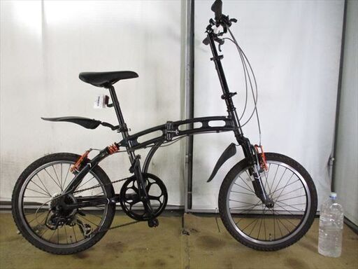 C313★￥15800★整備済み 中古折りたたみ自転車 【ドッペルギャンガー　黒　20インチ　アルミ 　ＦＲサス付き】