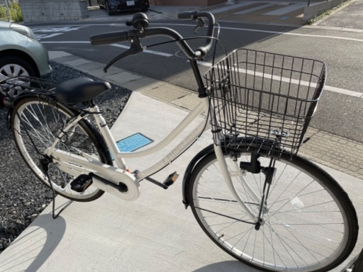 美品】ママチャリ 自転車 26インチ ホワイト 【公式通販】