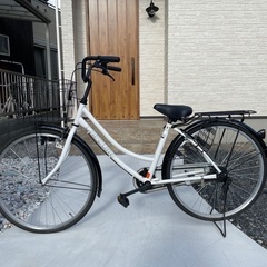 【美品】ママチャリ　自転車　26インチ　ホワイト