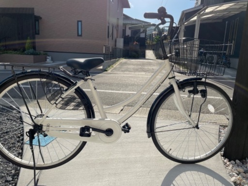 【美品】ママチャリ　自転車　26インチ　ホワイト