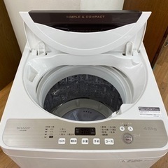 I313 ☆ SHARP 洗濯機 （4.5㎏）☆ 2017年製 ⭐動作確認済⭐
