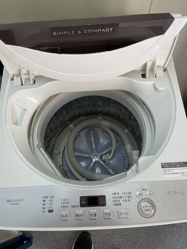 ●2018年製 ⭐️SHARP⭐️全自動洗濯機 ●ES-GE5B●洗濯機 - さいたま市