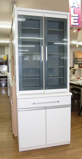 R219 松田家具 食器棚、カップボード、幅79cm