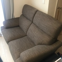 ニトリ ダークモカ 2人用布張りソファ (NポケットA13 DR-DMO)