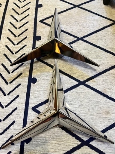 フランスブロカント シェル型トレイ シェルと実の植物 真鍮鋳物の