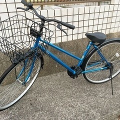 【売れました】自転車　ママチャリ　27インチ(ブルー)