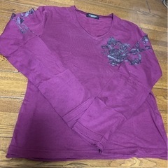 トルネードマート　赤紫　長袖Tシャツ　Mサイズ
