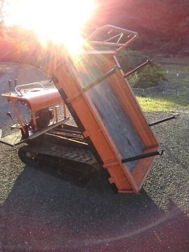 運搬車　チクスイ　手動式ダンプ　400kg積み　実働！！　ガソリンエンジン！！