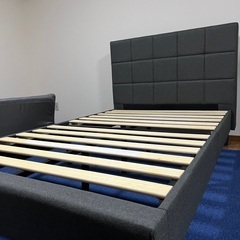 セミダブルベッドフレーム　美品　Zinus ダークグレー 木製 すのこ