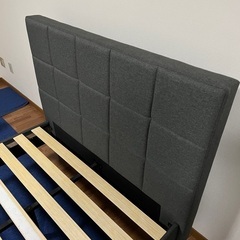 セミダブルベッドフレーム　美品　Zinus ダークグレー 木製 すのこ