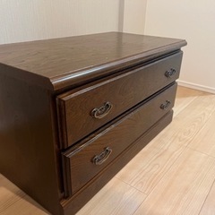 三越家具　2段ローチェスト　ブルージュ