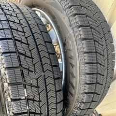 スタッドレスタイヤ９部山　アルミホイールセット　ブリヂストンVRX  155/65/14  商品説明を良くご覧ください。