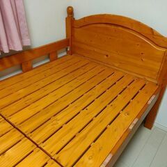 木製　ナチュラル　ベッド