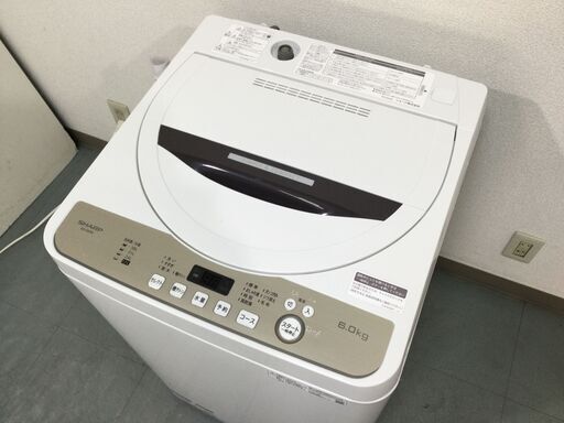 （6/28受渡済）JT5375【SHARP/シャープ 6.0㎏洗濯機】美品 2020年製 ES-GE6D-T 家電 洗濯 全自動洗濯機 簡易乾燥機能付