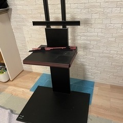 壁よせテレビスタンド　wall v2  棚板付き