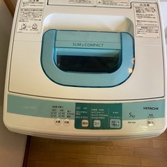 0円❗️洗濯機　HITACHI 5kg