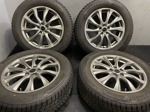 【BS BLIZZAK DM-V3 225/60R17】スタッドレス【BALMINUM 17インチ 7J5HPCD100+53】19年製 バリ溝 レガシィアウトバック等　(TD822)クレジットカード QRコード決済可能