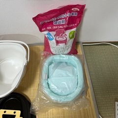 安寿ポータブルトイレ　家具調トイレ　自動ラップソフト便座