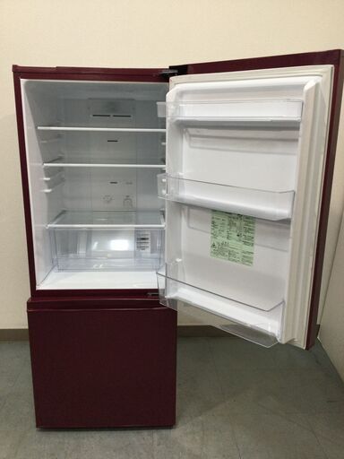 (3/19受渡済)JT5602【AQUA/アクア 2ドア冷蔵庫】高年式 2018年製 AQR-18G-R 184L 家電 キッチン 冷蔵冷凍庫