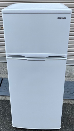 【RKGRE-995】特価！アイリスオーヤマ/118L 2ドア冷凍冷蔵庫/AF118-W/中古品/2020年製/当社より近隣無料配達！