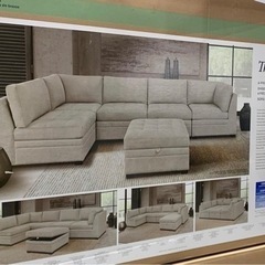 収納付き6Pソファー　ソファーベッド