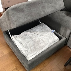 収納付き6Pソファー　ソファーベッド