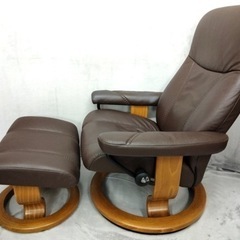 リクライニングソファー　EKORNES ブラウン　ストレスレスチェア