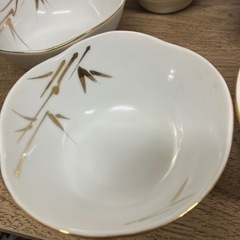 中古食器　有田焼　小鉢 5個セット　笹柄