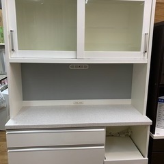 レンジボード 共和産業 2枚扉 ホワイト×シルバー