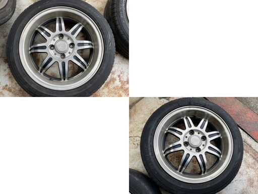 15インチ　アルミホイール　5J　+45　PCD100　4穴　ハブ径約65ミリ