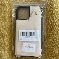 iPhone13 ProMax カバー　ベージュホワイト新品