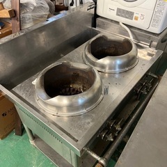 厨房用品 外管式中華レンジ 2口 