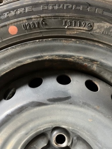 完売御礼】履き替え工賃込 深溝155/65R14スタッドレス(スチール)4本 
