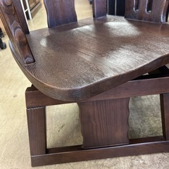 ダイニングテーブル　回転式椅子4脚　囲炉裏付き　64019