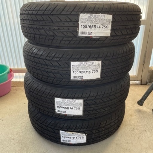 155/65R14 ヨコハマタイヤS306 新品 交換工賃込み